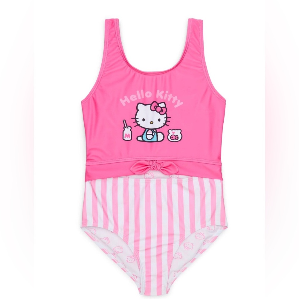 Hello Kitty Girls One Piece Swimsuit with UPF 50+